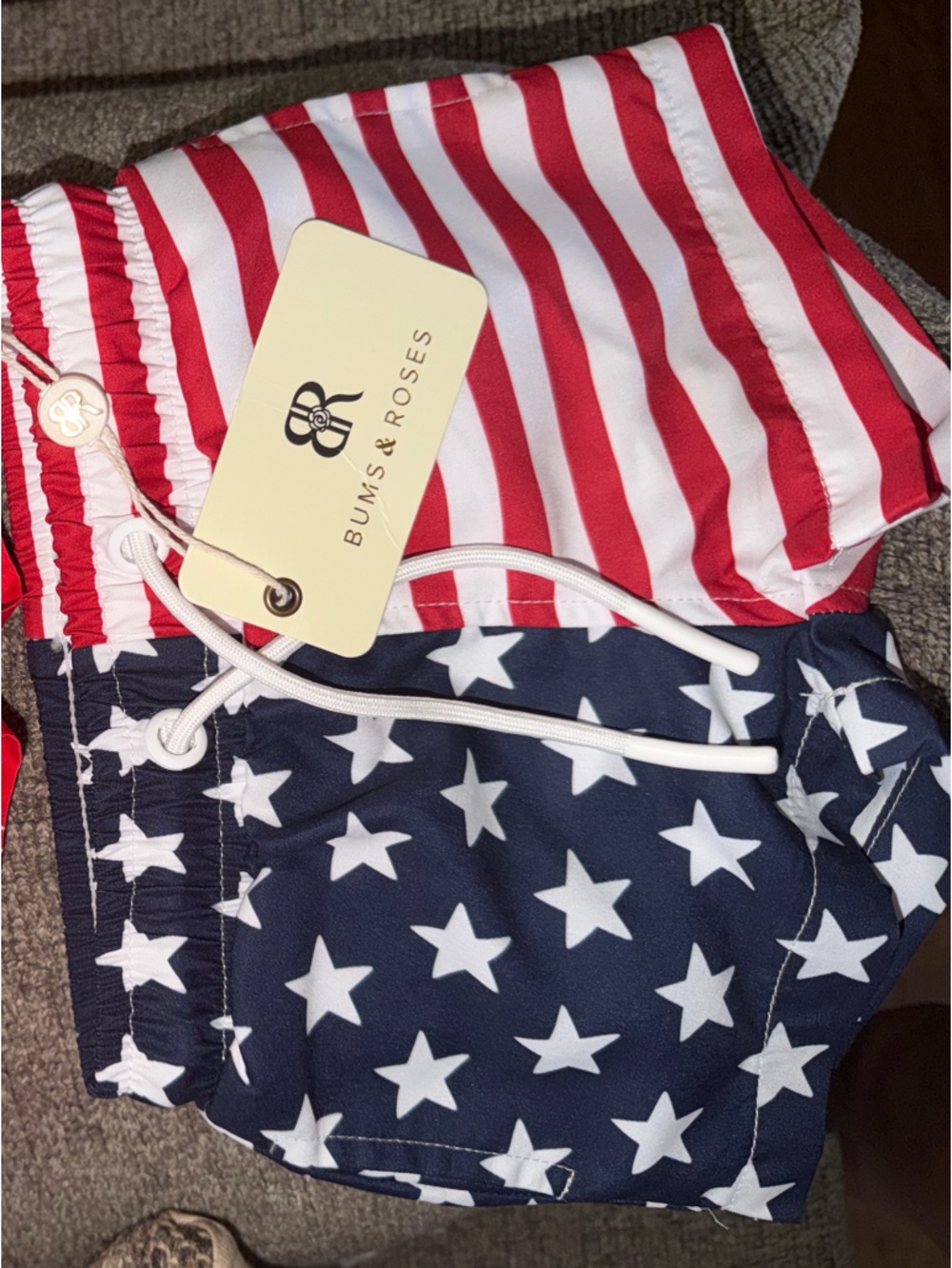 Baby Bums & Roses Swim Trunks NWT